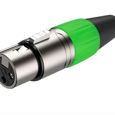 Conectores Xlr Cannon Fêmea Verde 5pçs