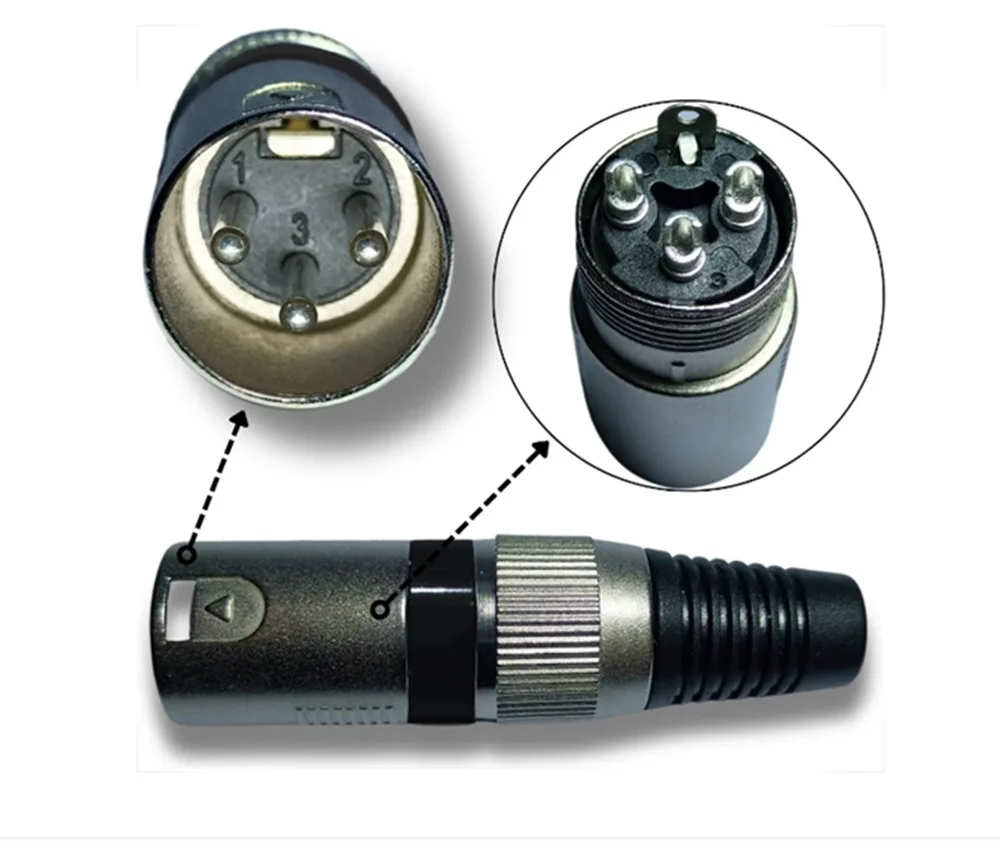 Imagem 5 de 5 do produto Plugs Xlr Cannon Macho Profissional Preto 5pçs