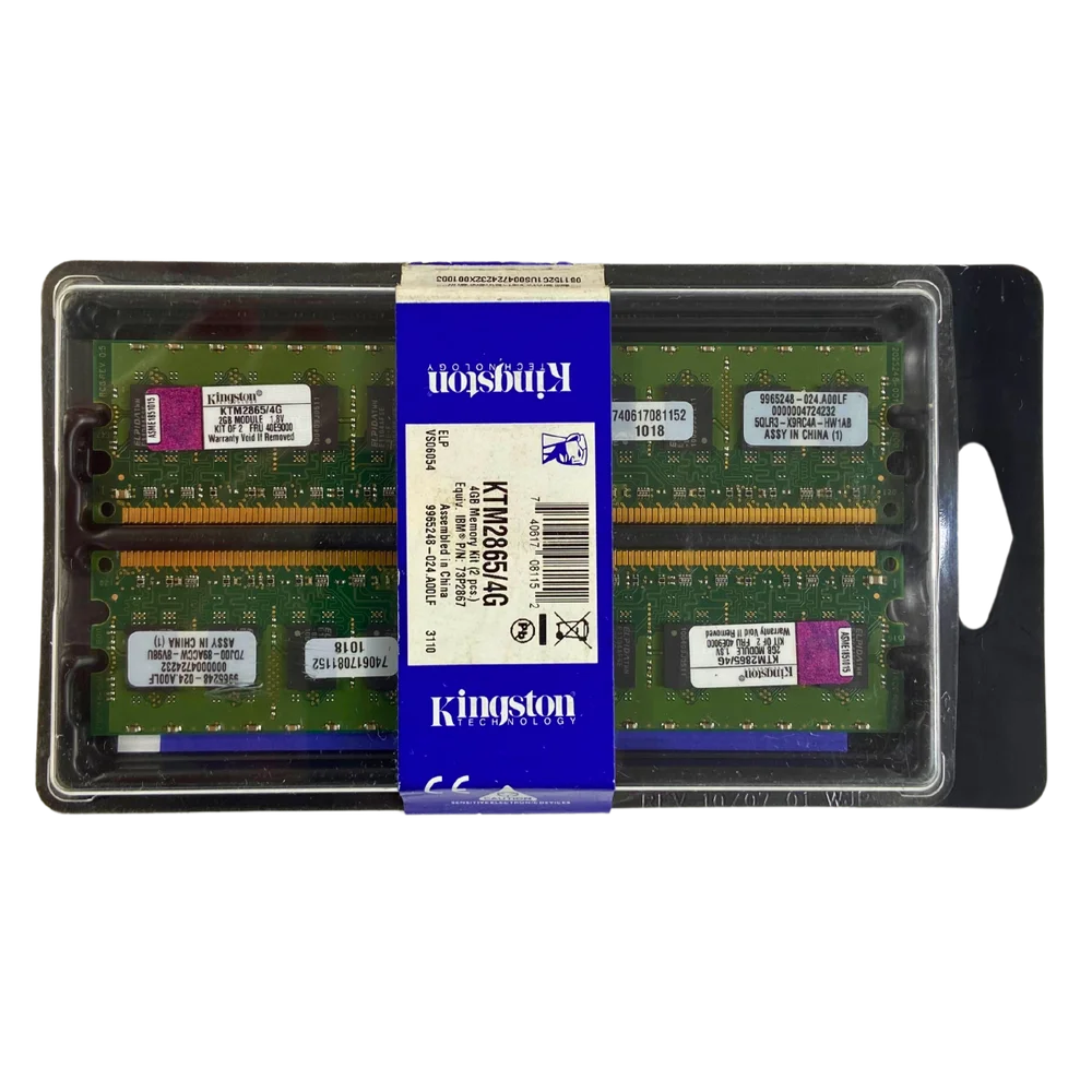 Memória Ram 4gb 2 Kingston Ktm2865/4g