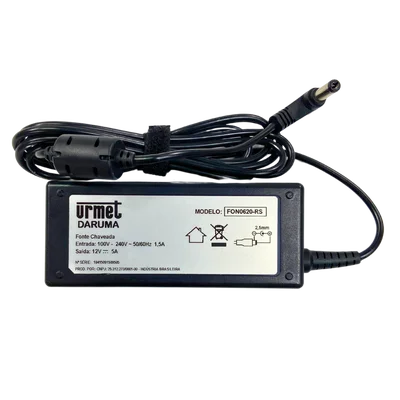 Fonte Cheveada Urmet Daruma 12v Fon0620-rs Pino 2,5mm 12v 5a