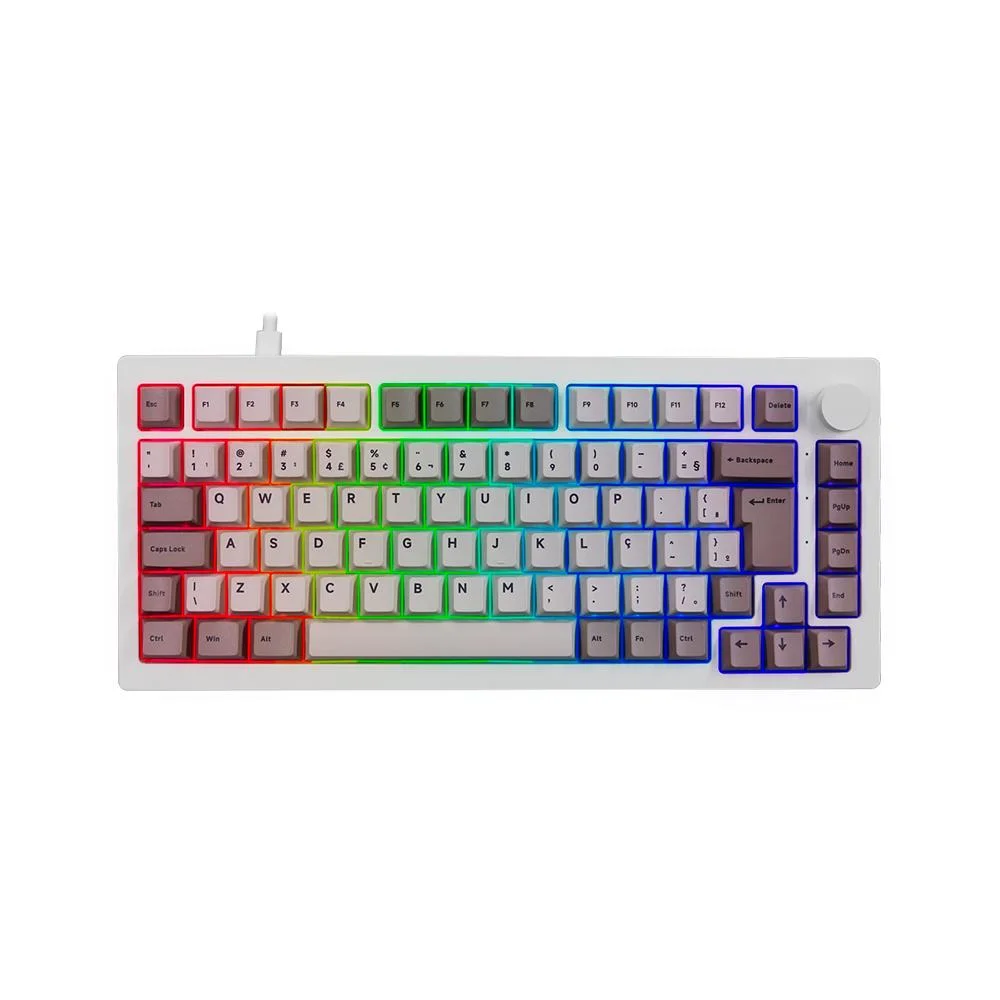 Imagem 2 de 5 do produto Teclado Mecânico Akko 5075s Steam Engine Abnt2 Switch V3 Cream Black Pro