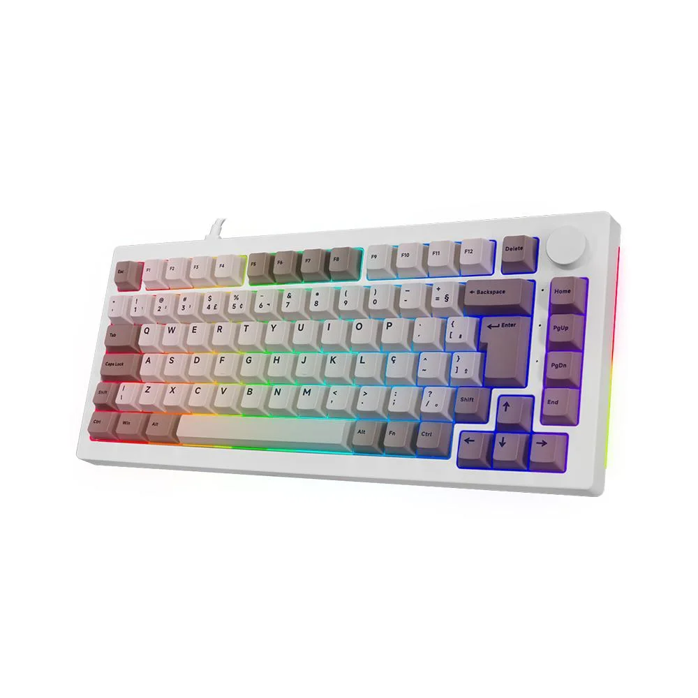 Imagem 3 de 5 do produto Teclado Mecânico Akko 5075s Steam Engine Abnt2 Switch V3 Cream Black Pro