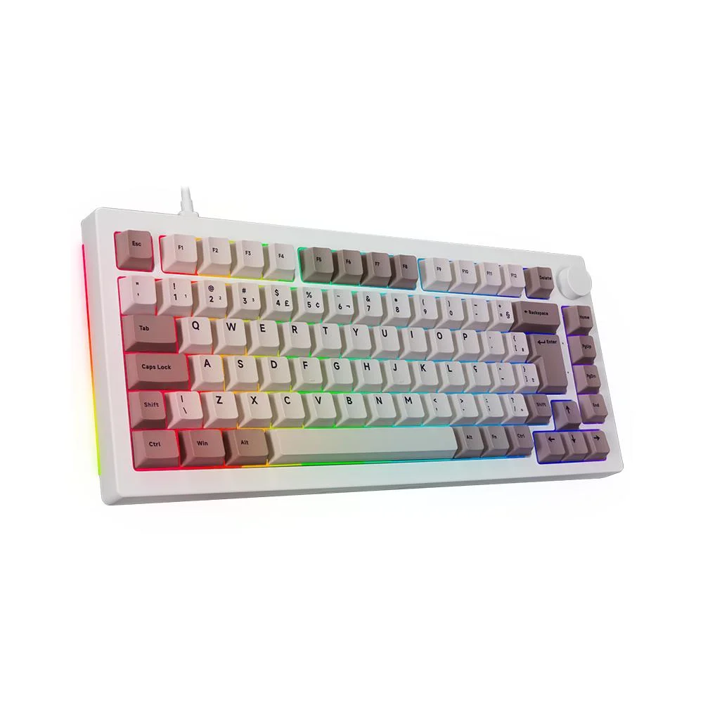 Imagem 3 de 5 do produto Teclado Mecânico Akko 5075s Steam Engine Abnt2 Switch V3 Lavender Purple Pro