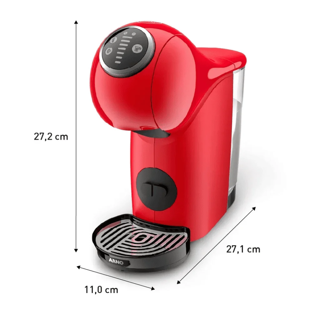 Imagem 4 de 5 do produto Cafeteira Expresso Arno Dolce Gusto Genio S Dgs3 Vermelho 110v