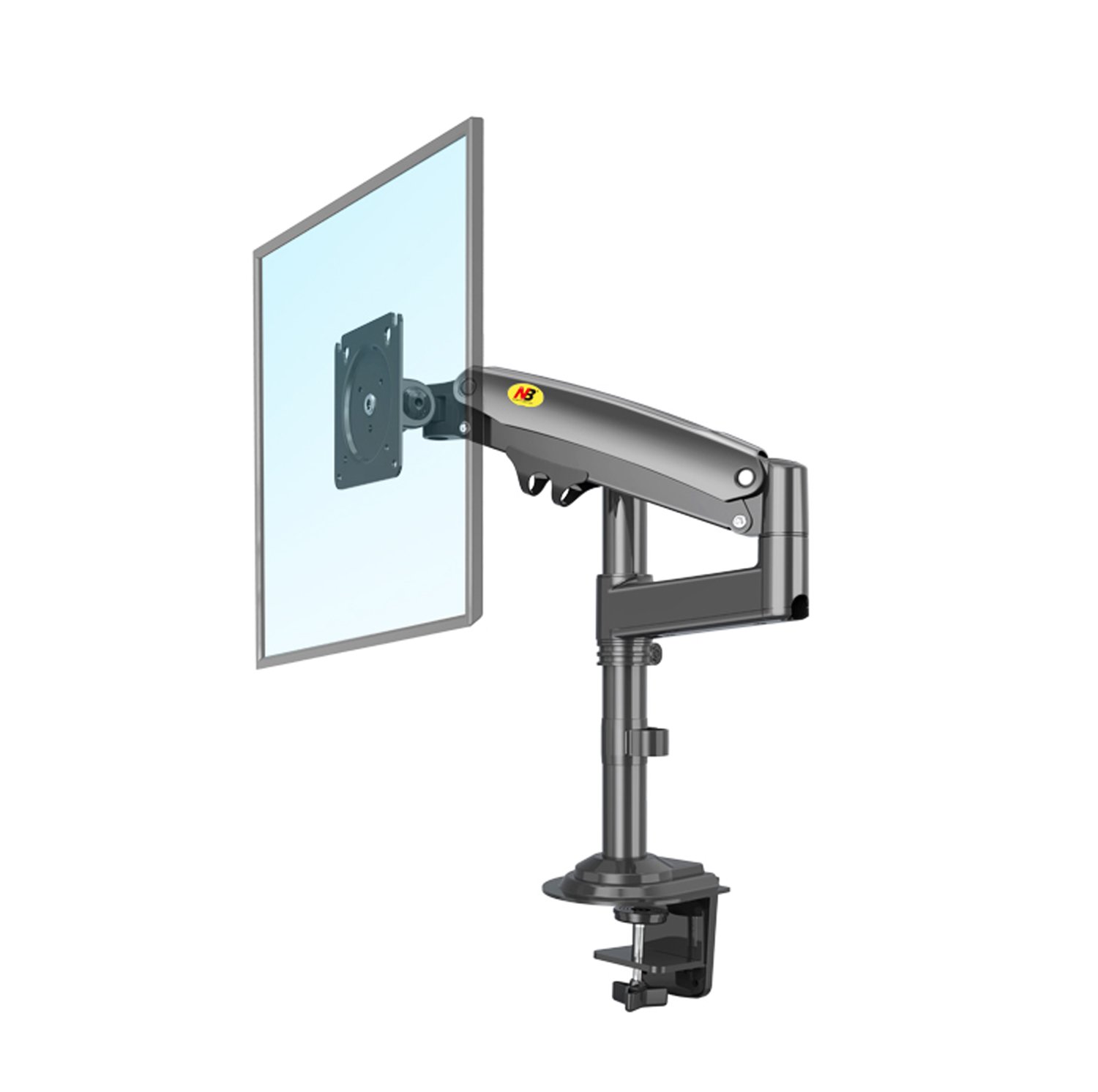 Suporte Articulado De Mesa Com Pistão A Gás E Ajuste De Altura 22 À 35 " - Nb H100 Cor:preto