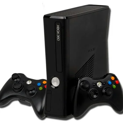 XBOX 360 Slim Standard Preto Com 2 Controles