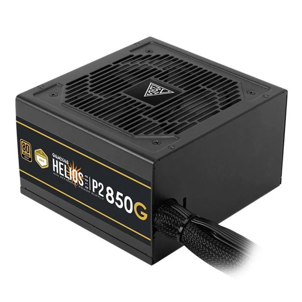 Fonte Gamdias Helios P2-850g 850w Atx 3.0 PCie 5.0 80 Plus Gold Helios-p2-850g
