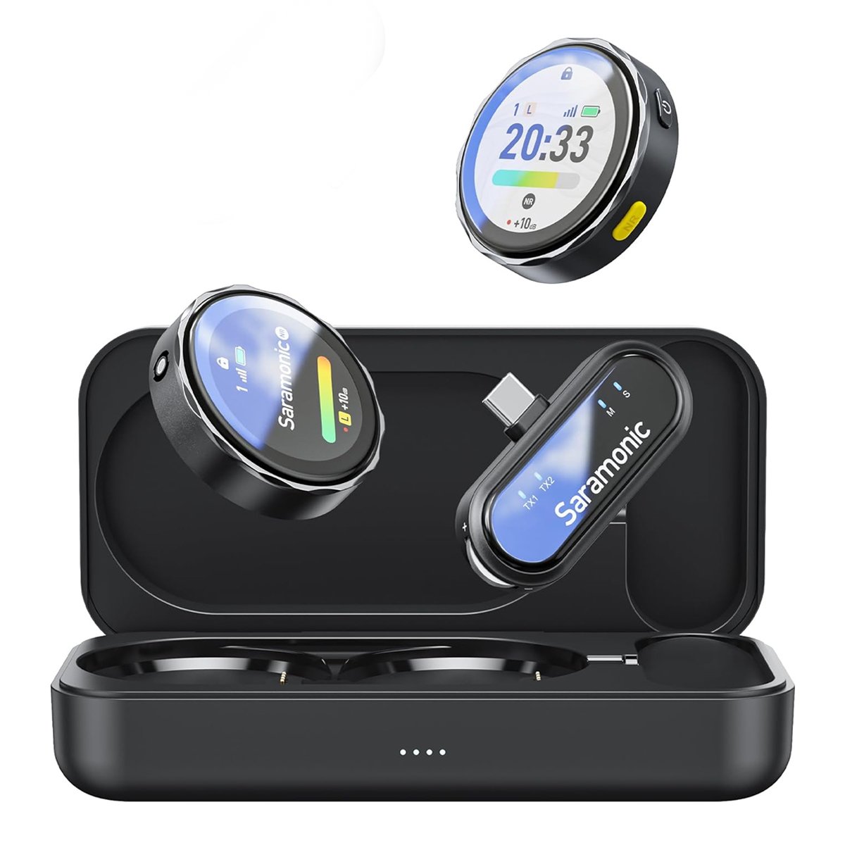 Microfone Lapela Saramonic Blinkme U2 Usb C 2.4ghz Preto.