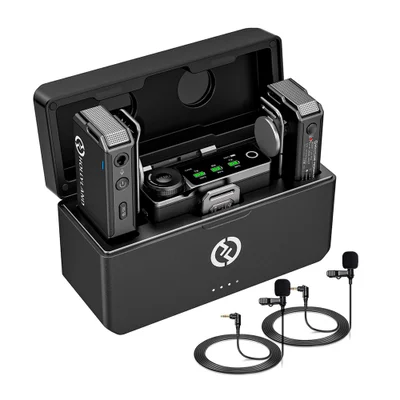 Sistema Microfone De Lapela Hollyland Lark Max Duo Preto