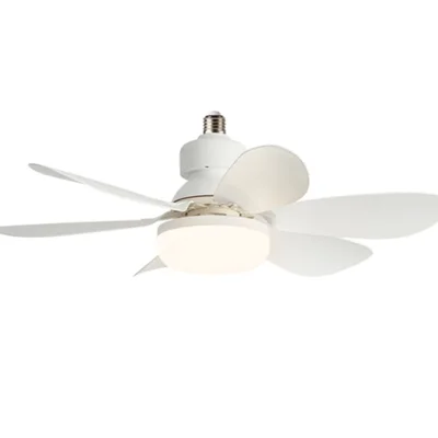 Ventilador De Teto 30w LED Lâmpada E27 Controle Remoto Cor Branco