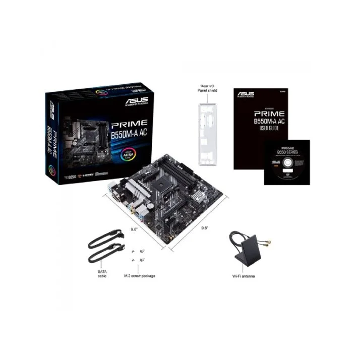 Placa Mãe Asus Prime B550m-a Ac Socket Am4 Amd Ddr4 4