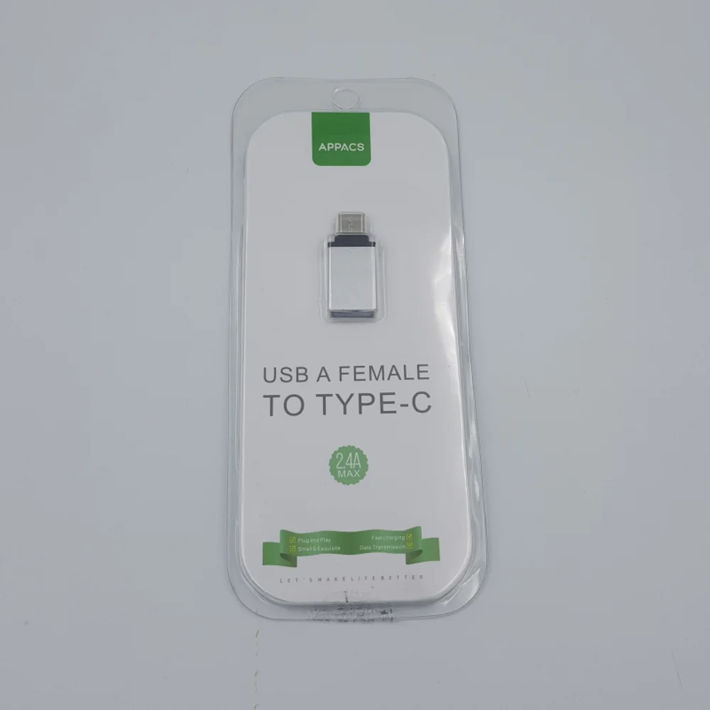 Imagem 2 de 2 do produto Adaptador Aluminio Prata Tipo Usb 3.0/a Para Tipo C Appacs Ap03904.