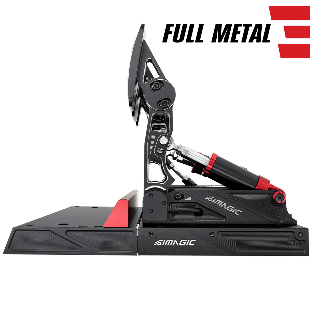 Imagem 3 de 5 do produto Pedaleira P1000 Tri Pedal Simagic Simulador Extreme Simracing