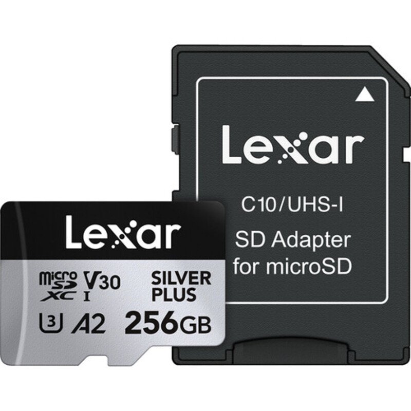 Cartão Memória Lexar Micro Sd Xc 256gb 205mb/s Uhs-i V30 Silver Plus Lmssipl256g-bnanu.