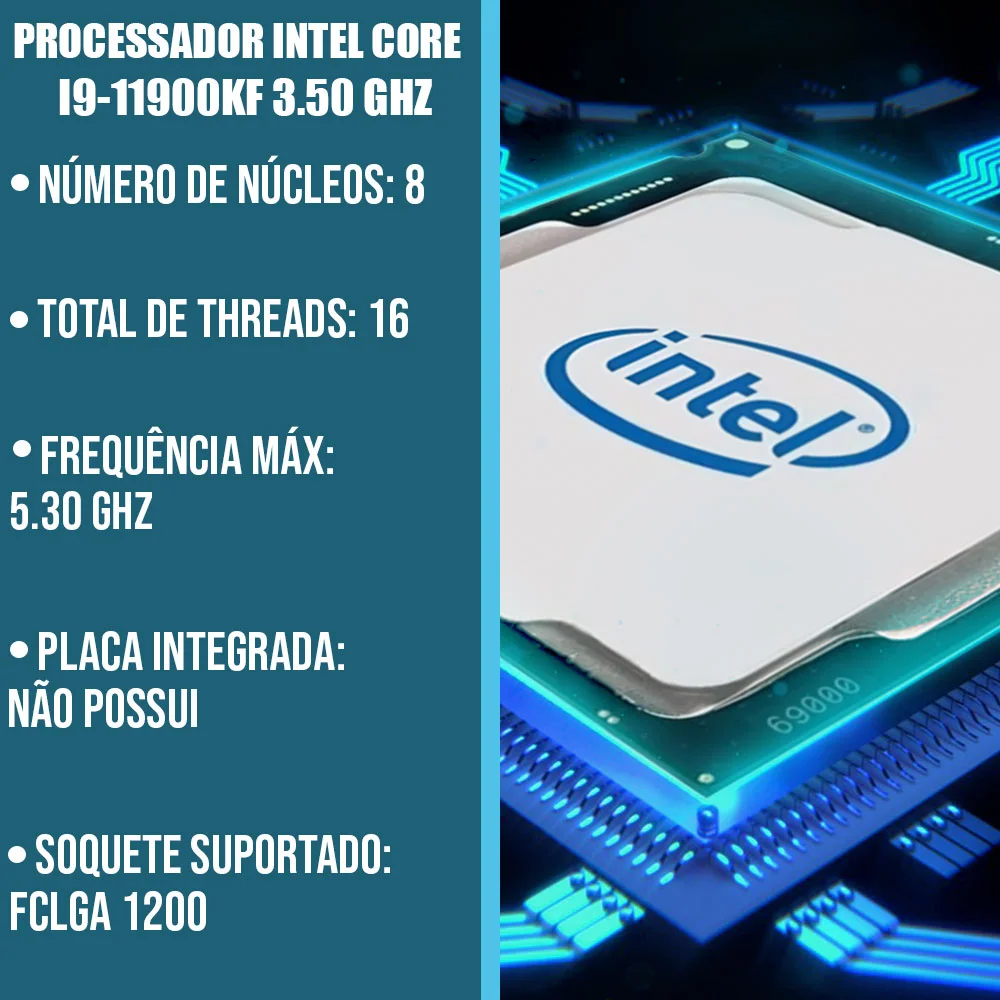 Imagem 2 de 2 do produto Processador Desk Intel Core i9-11900kf 3.50 Ghz Oem