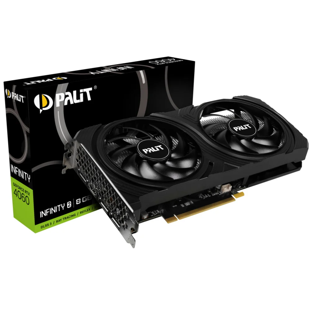 [美品]PALIT RTX4060 8GB Placa de vídeo RTX 4060 8GB GDDR6 DLSS 3 KaBuM