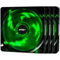 Kit 4 Cooler Fan Pontogg Basic Verde 4 LEDs Para Gabinete 120mm X 120mm 2