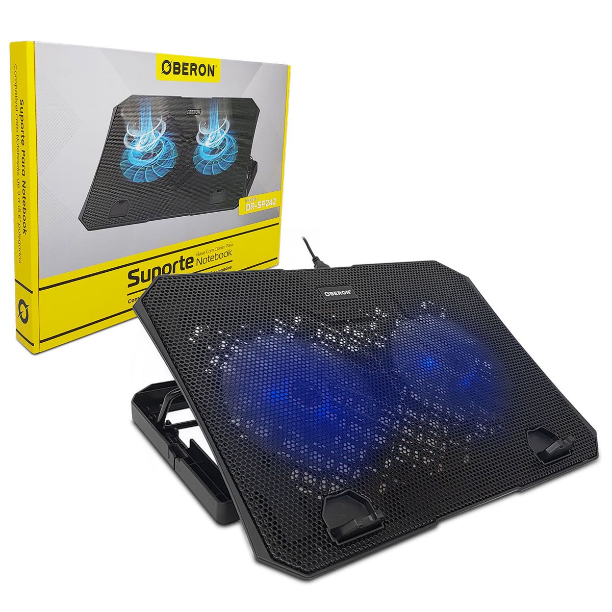 Base Suporte Notebook Com Ventilação Ângulo Regulável Até 15,6 "