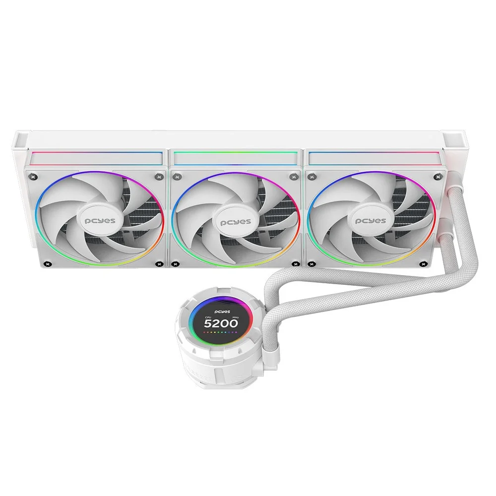 Water Cooler PCyes Vision 360mm White Ghost - Tela Lcd 2,1". 6