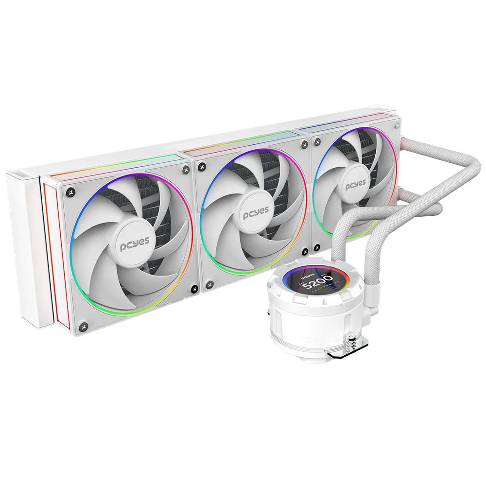 Water Cooler PCyes Vision 360mm White Ghost - Tela Lcd 2,1". 7
