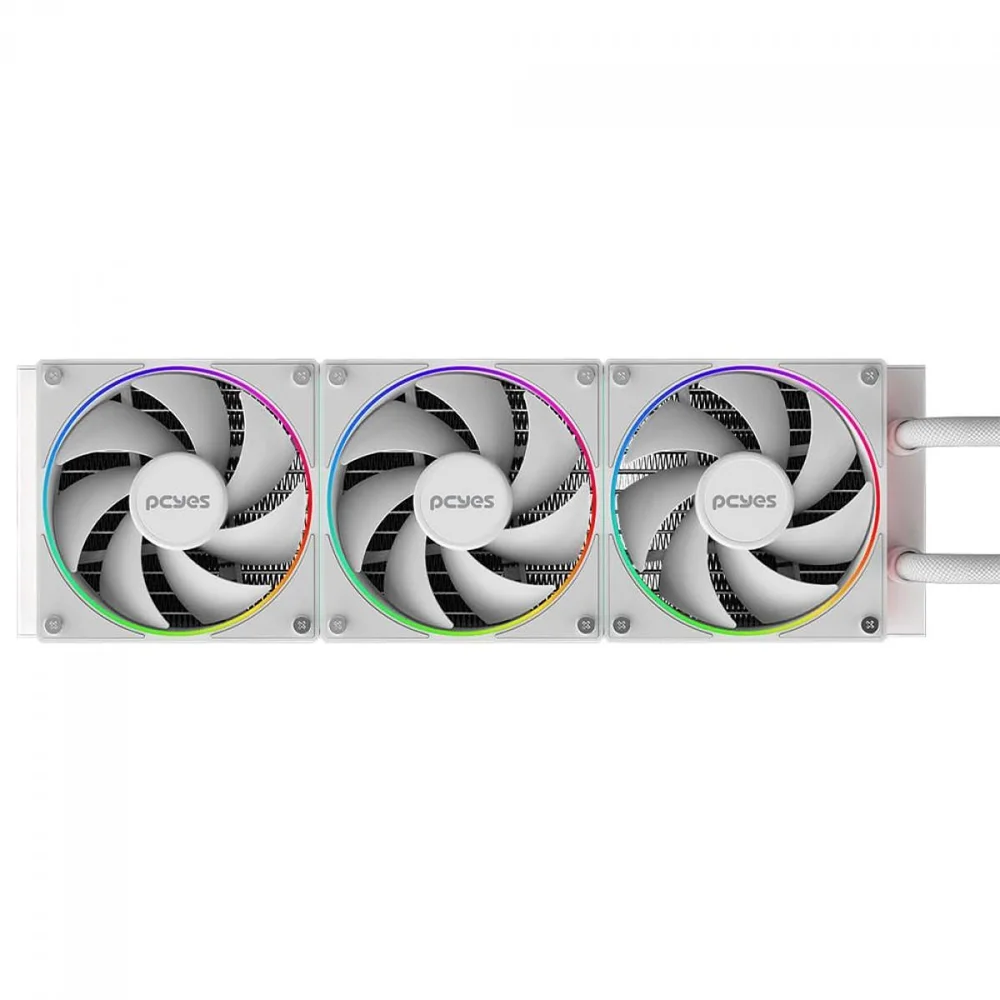 Imagem 5 de 5 do produto Water Cooler PCyes Vision 360mm White Ghost - Tela Lcd 2,1".