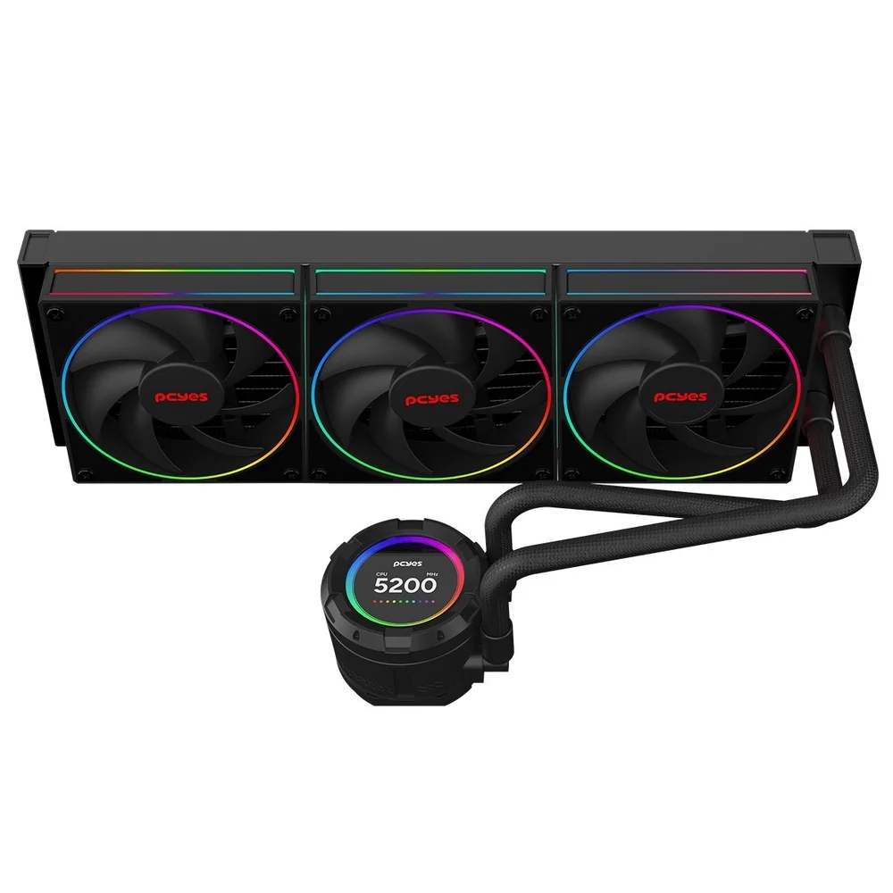 Imagem 5 de 5 do produto Water Cooler PCyes Vision 360mm Black Vulcan - Tela Lcd 2,1".