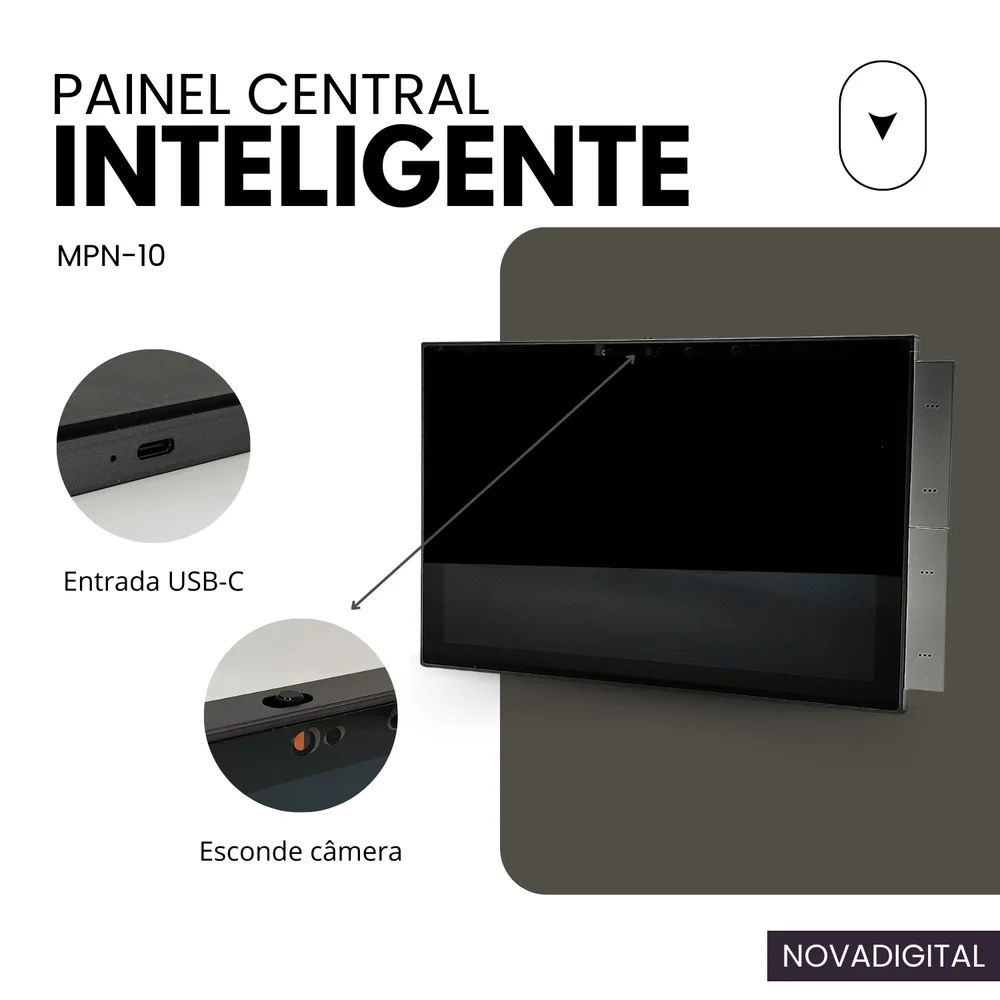 Imagem 4 de 5 do produto Painel Central Inteligente Wi-fi E Hub Zigbee Integrado Compatível Com Tuya Smart Life.