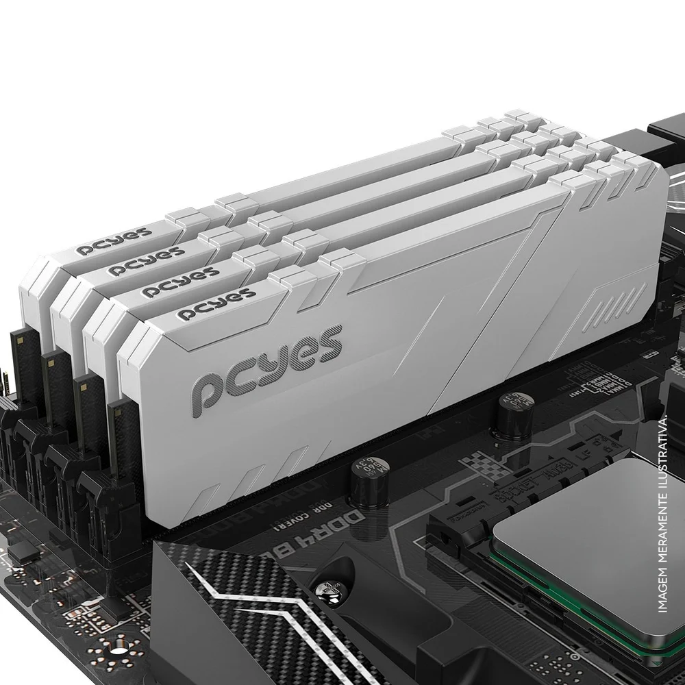 Imagem 3 de 5 do produto Memoria Gamer PCyes Udimm 8GB Ddr4 3200mhz White