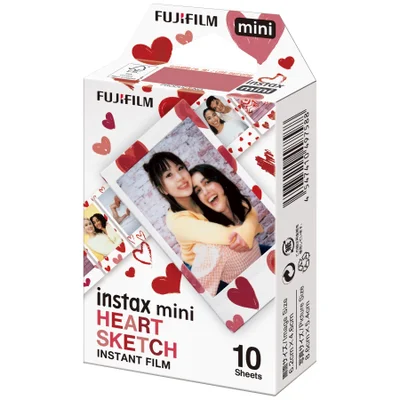 Filme Instax Mini Heart Sketch Para 10 Fotos - Fujifilm
