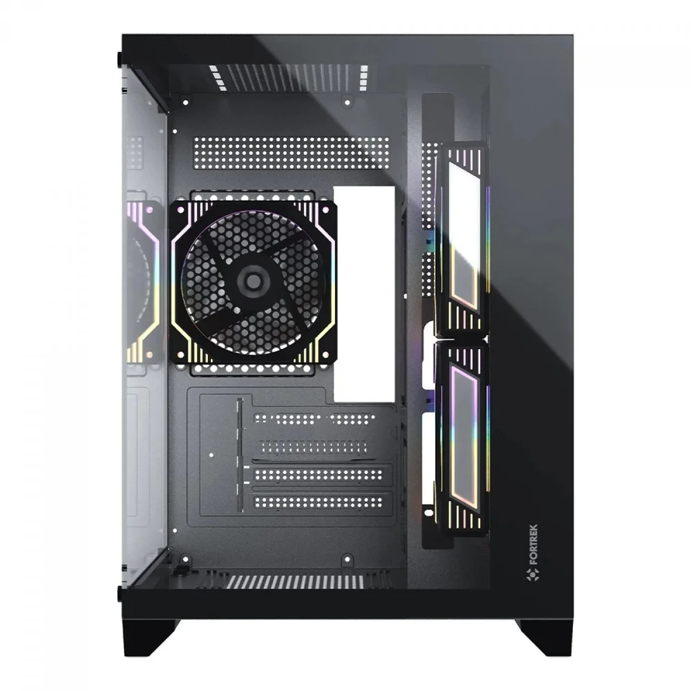 Imagem 2 de 5 do produto Gabinete Gamer Fortrek Clarity, Mid Tower, Vidro Temperado, Matx, Preto, Sem Fonte, Sem Fans - 83456