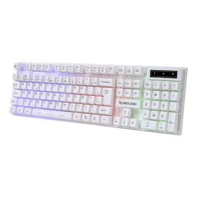 Teclado Gamer Neologic Infinite Play White Semi Mecânico Abnt2 Rainbow Branco - Ifnt-wt