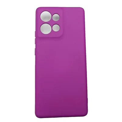 Capa Capinha Compatível Com Motorola Edge 50 5g Tela 6.7 Silicone Aveludada Premium Cor:roxo.