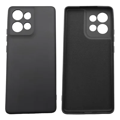 Capa Capinha Compatível Com Motorola Edge 50 Neo Xt2409 Tela 6.4 Silicone Aveludada Premium Cor:preto.