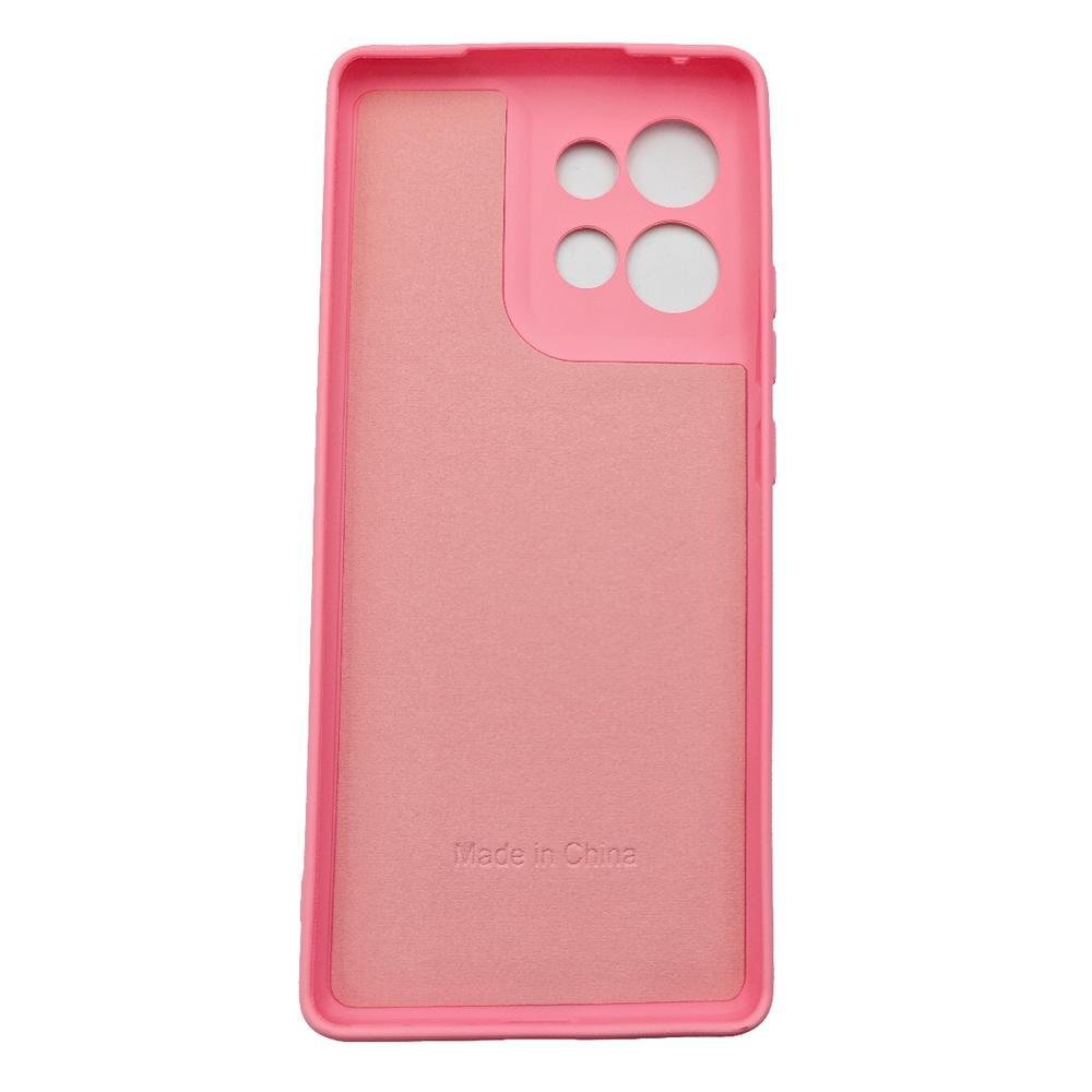 Imagem 2 de 2 do produto Capa Capinha Compatível Com Motorola Edge 50 5g Tela 6.7 Silicone Aveludada Premium Cor:rosa