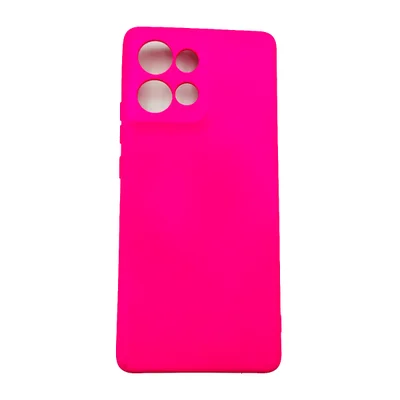 Capa Capinha Compatível Com Motorola Edge 50 5g Tela 6.7 Silicone Aveludada Premium Cor:pink.