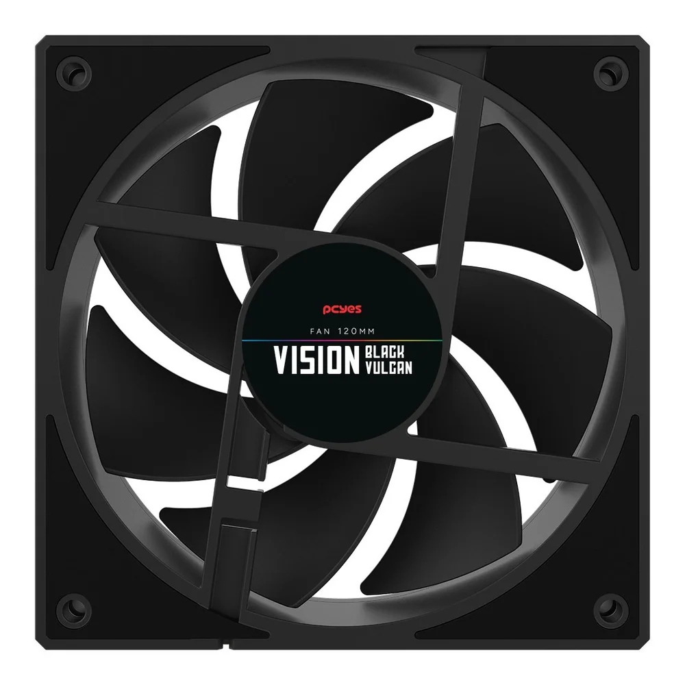Cooler Fan Para Gabinete Vision Black Vulcan 120mm PCyes. 7
