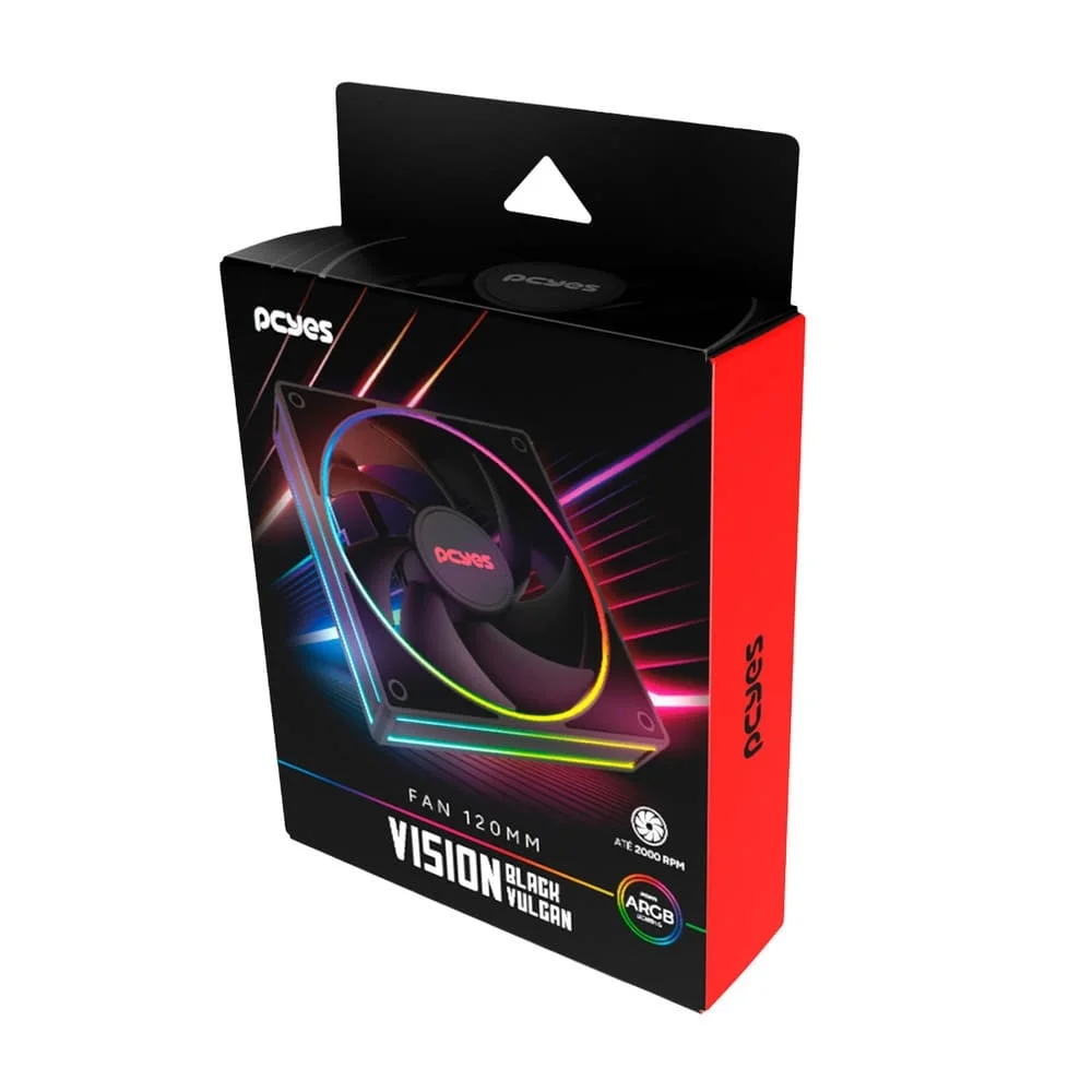Imagem 5 de 5 do produto Cooler Fan Para Gabinete Vision Black Vulcan 120mm PCyes.