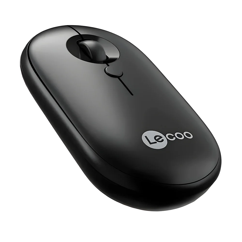 Imagem 3 de 5 do produto Mouse Óptico Sem Fio, Lenovo Lecoo, Ws212, 1.600 Dpi, 4 Botões, Preto