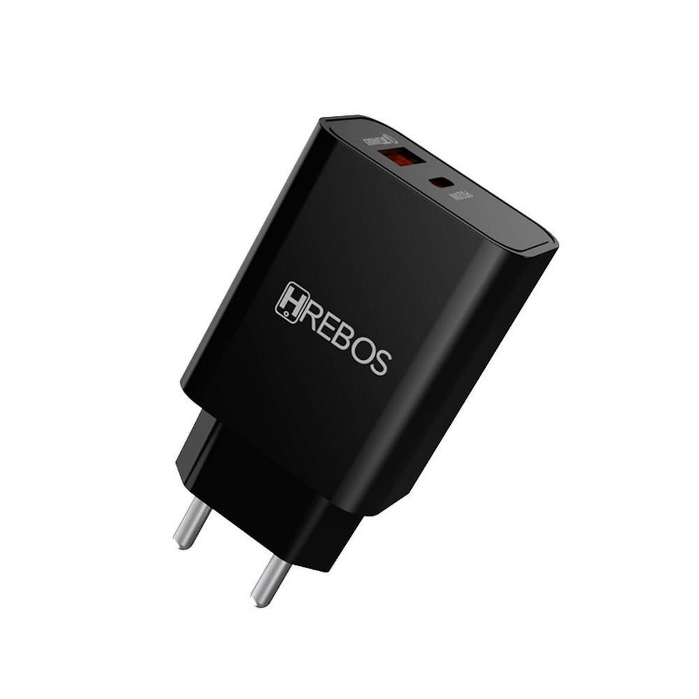 Imagem 4 de 5 do produto Carregador De Tomada Usb E Usb-c Para Câmeras De Ação - Hrebos Cor:preto