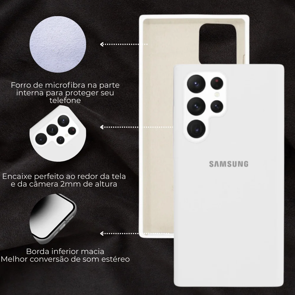 Imagem 5 de 5 do produto Capa Capinha Case Silicone Aveludada Super Premium Compatível Samsung Galaxy S23 Plus