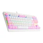 Teclado Mecânico Gamer Redragon Dark Avenger, Rainbow, Switch Blue, Abnt2, Tkl, Branco E Rosa - Branco - Unissex - Único