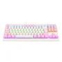Teclado Mecânico Gamer Redragon Dark Avenger, Rainbow, Switch Blue, Abnt2, Tkl, Branco E Rosa - Branco - Unissex - Único