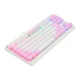 Teclado Mecânico Gamer Redragon Dark Avenger, RGB, Switch Blue, Abnt2, Tkl, Branco E Rosa - Branco - Unissex - Único