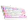 Teclado Mecânico Gamer Redragon Dark Avenger, RGB, Switch Blue, Abnt2, Tkl, Branco E Rosa - Branco - Unissex - Único