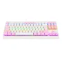 Teclado Mecânico Gamer Redragon Dark Avenger, RGB, Switch Blue, Abnt2, Tkl, Branco E Rosa - Branco - Unissex - Único