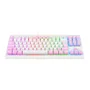 Teclado Mecânico Gamer Redragon Dark Avenger, RGB, Switch Blue, Abnt2, Tkl, Branco E Rosa - Branco - Unissex - Único