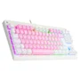 Teclado Mecânico Gamer Redragon Dark Avenger, RGB, Switch Blue, Abnt2, Tkl, Rosa E Branco - Rosa - Unissex - Único.
