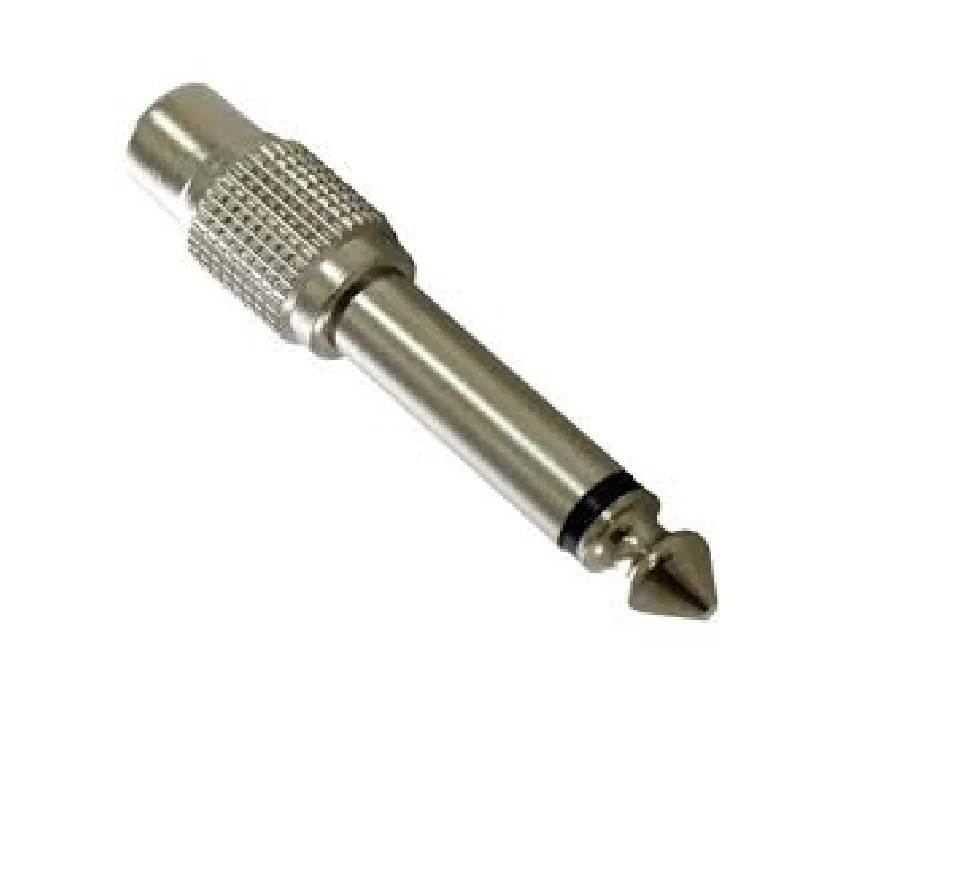 Imagem 2 de 2 do produto Adaptadores P10 Mono X Jack Rca Metal 5PÇ.