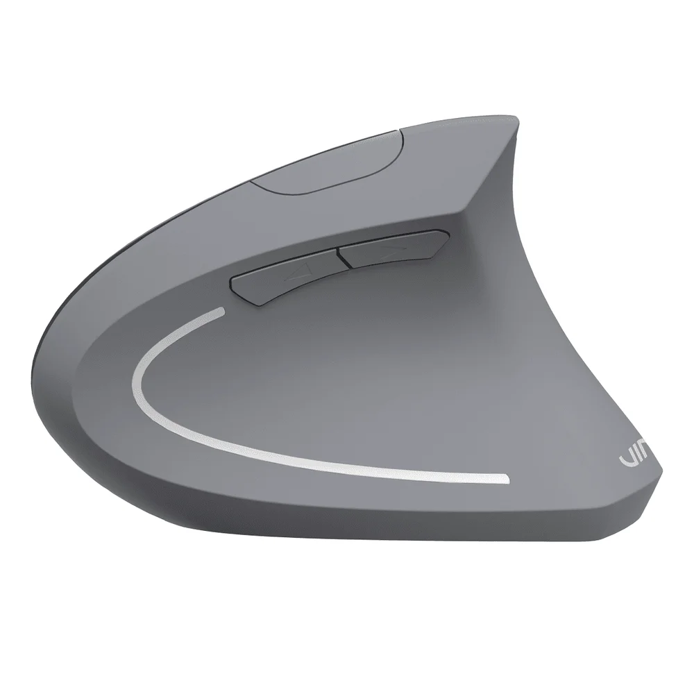 Imagem 4 de 5 do produto Mouse Sem Fio Recarregavel 2.4 Ghz Vertical Ergonomico Ortopedico Power Fit 1600 Dpi Cinza Usb - Pm300