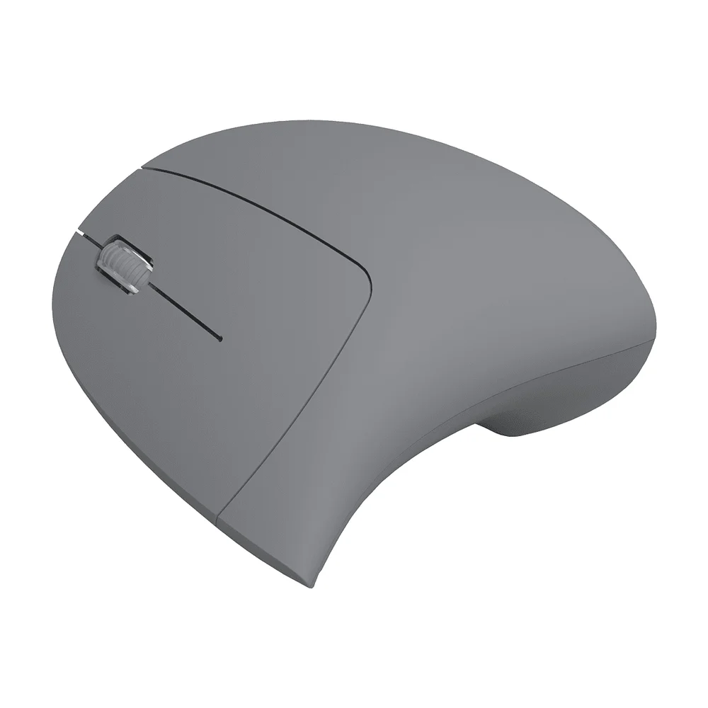 Imagem 5 de 5 do produto Mouse Sem Fio Recarregavel 2.4 Ghz Vertical Ergonomico Ortopedico Power Fit 1600 Dpi Cinza Usb - Pm300